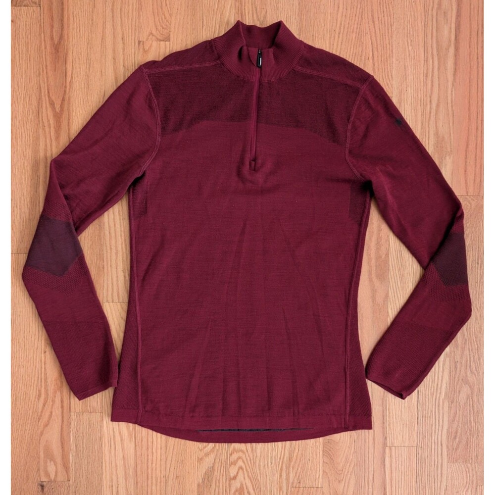 Smartwool Wool Baselayer Shirt Medium Men’s Intraknit 200 Merino Blend 1/4 Zip